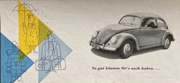 Volkswagen Beetle Modelprogram 1958 "So gut koennen Sie's auch haben" Carbrochure (0639)